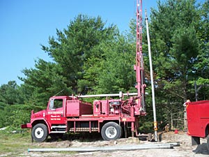 Large submersible irrigation pump installation